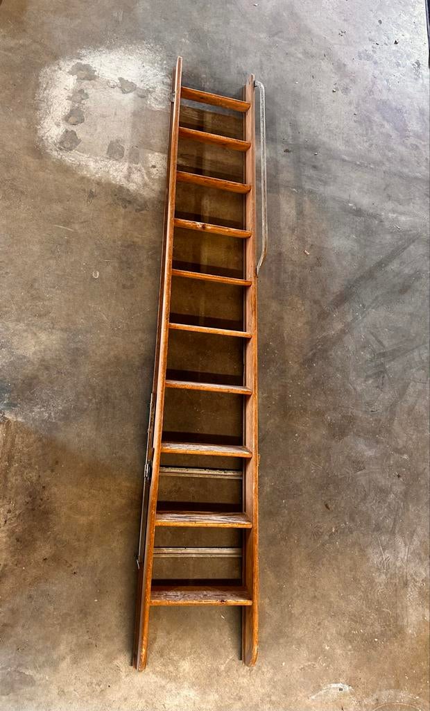 Houten zoldertrap met leuning - ca. 2,65 meter lang, Ophalen, Gebruikt, Ladder, 2 tot 4 meter