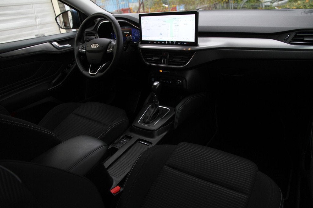Ford FOCUS Wagon 1.0 EcoBoost Titanium X Business Hybrid, Gebruikt, 1295 kg, Blauw, Automatische klimaatregeling