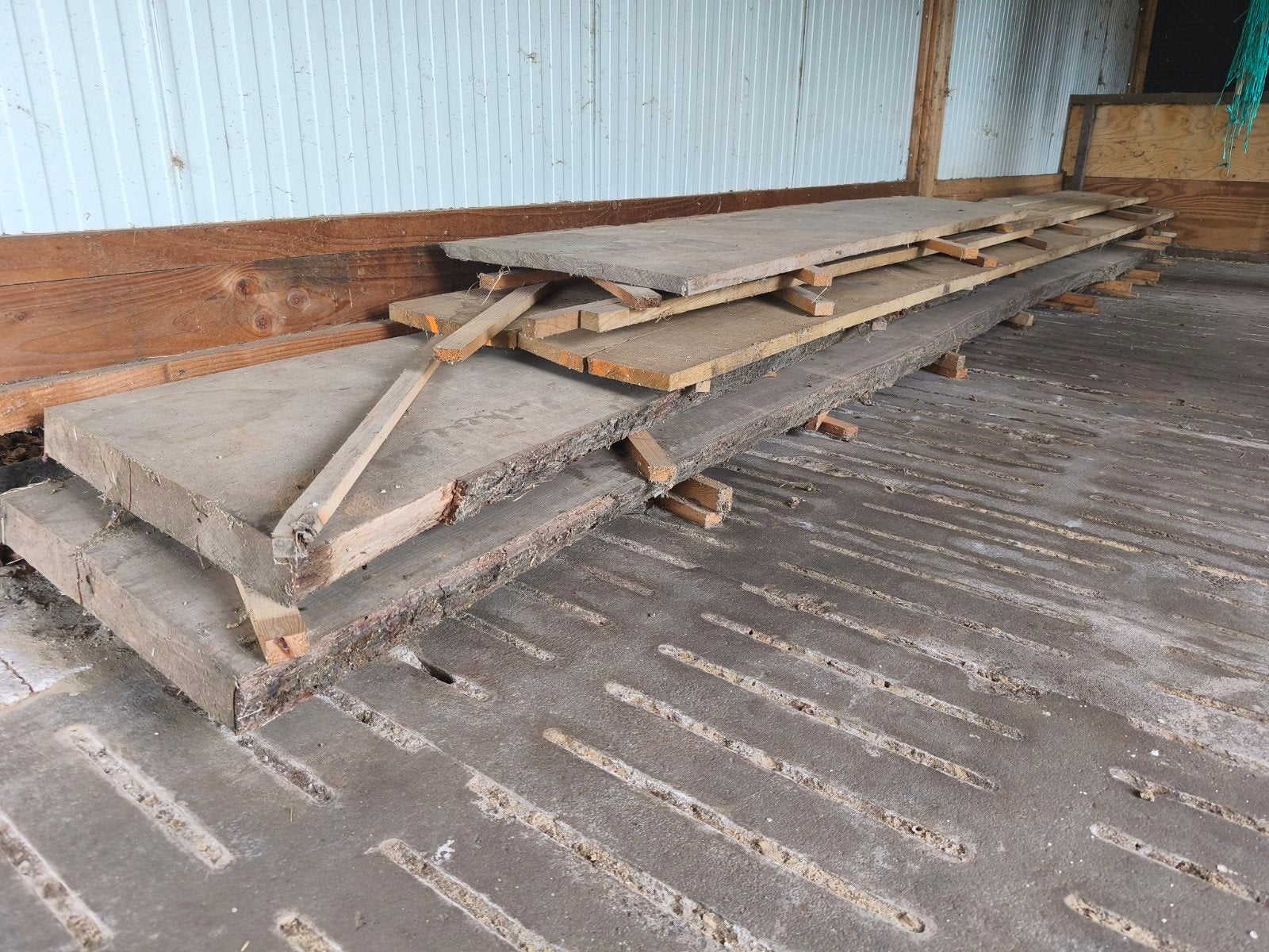 Amerikaans eiken schaaldelen 5.5mtr 6 cm dik, Ophalen, Gebruikt, Eiken, Plank
