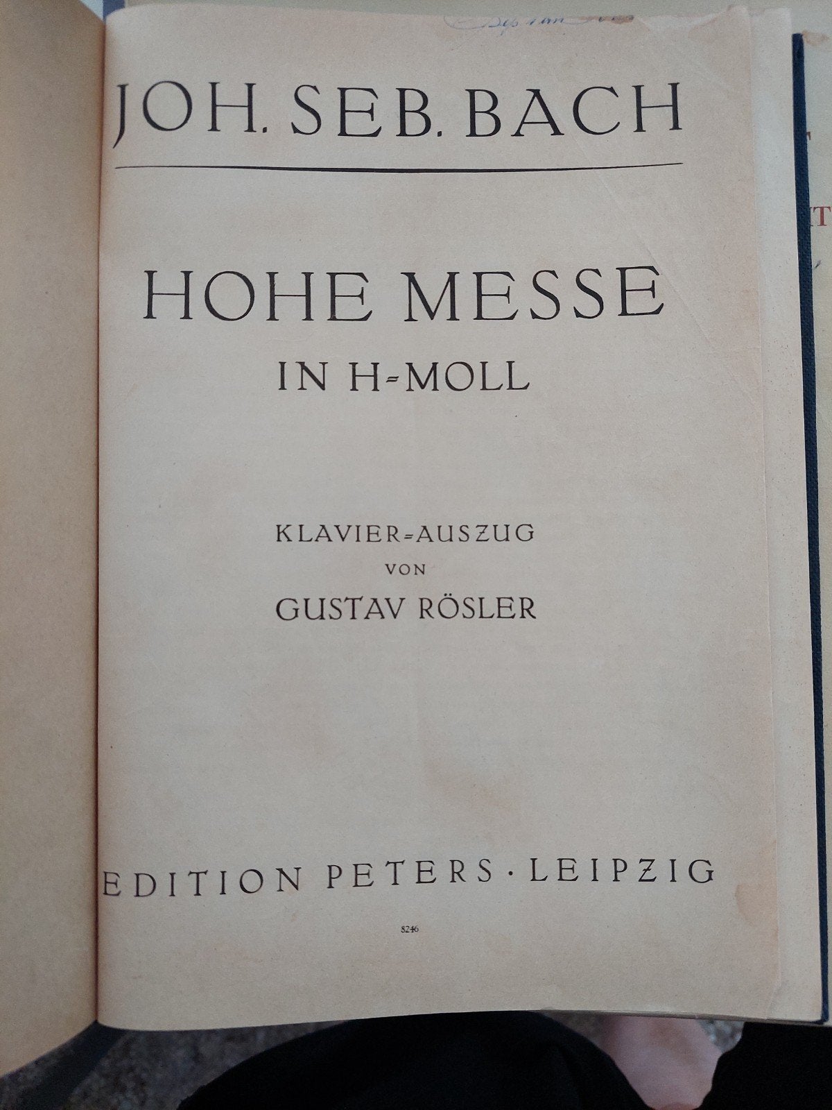 J.S. Bach Hohe Messe in H-Moll - Koorpartituur, Muziek en Instrumenten, Gebruikt, Klassiek, Koor, Ophalen of Verzenden