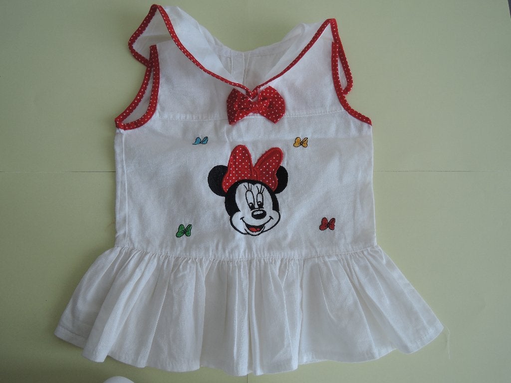 Mickey Mouse baby / kinder / poppen jurkje, Ophalen of Verzenden, Mickey Mouse, Zo goed als nieuw, Kleding of Textiel