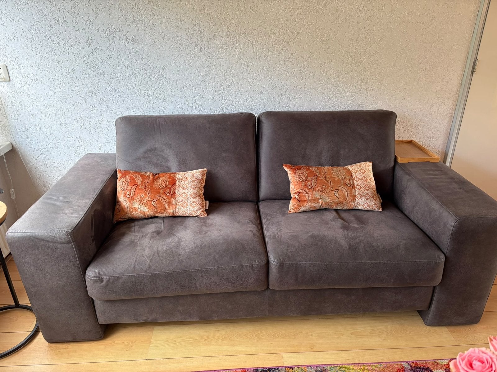 Gratis afhalen Comfortabele Microleder Bank - 204x90x85 cm, Ophalen, Gebruikt, Tweepersoons, 75 tot 100 cm