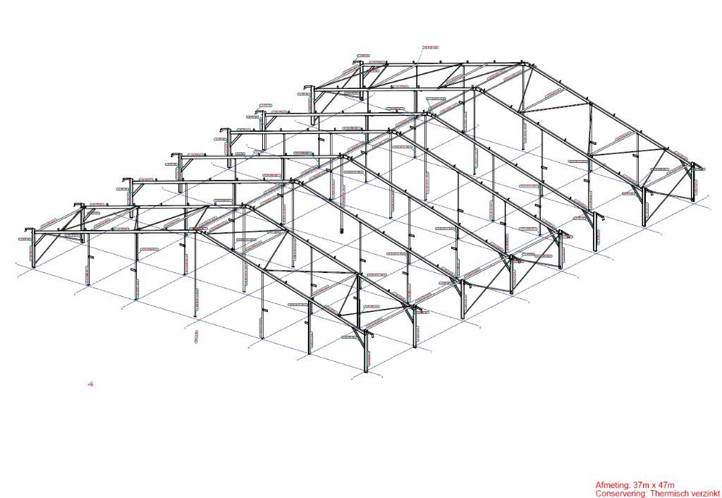 opslagloods, staalconstructie, stal, stalling