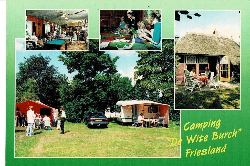 Ansichtkaart Camping "De Wite Burch" Friesland, Bakhuizen, Ophalen of Verzenden, 1980 tot heden, Gelopen, Friesland