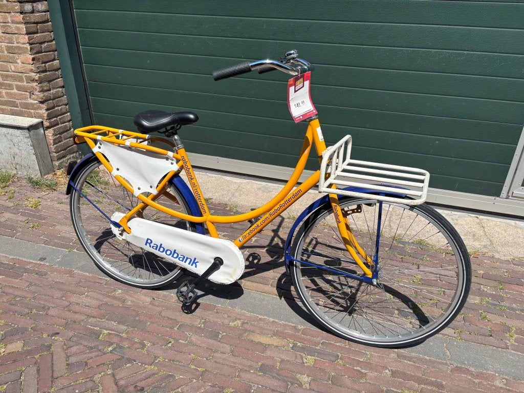Fietshokje Houtplein: Damesfiets Orange 1spd, Terugtraprem, Gebruikt, Niet ingevuld, Versnellingen