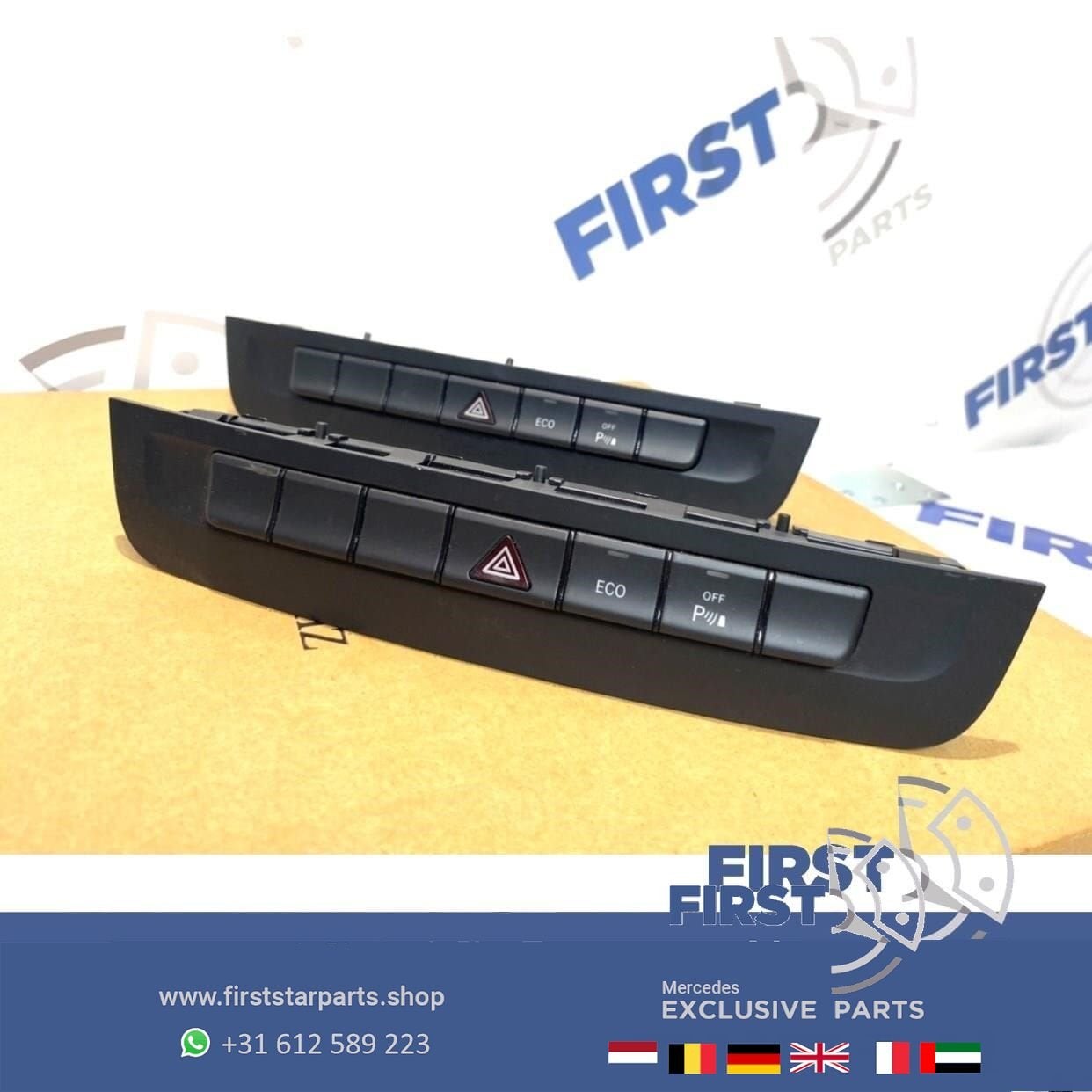 Radio knoppen alarmlicht schakelaar Mercedes W176 A W246 B W, Gebruikt, -, Ophalen of Verzenden, -