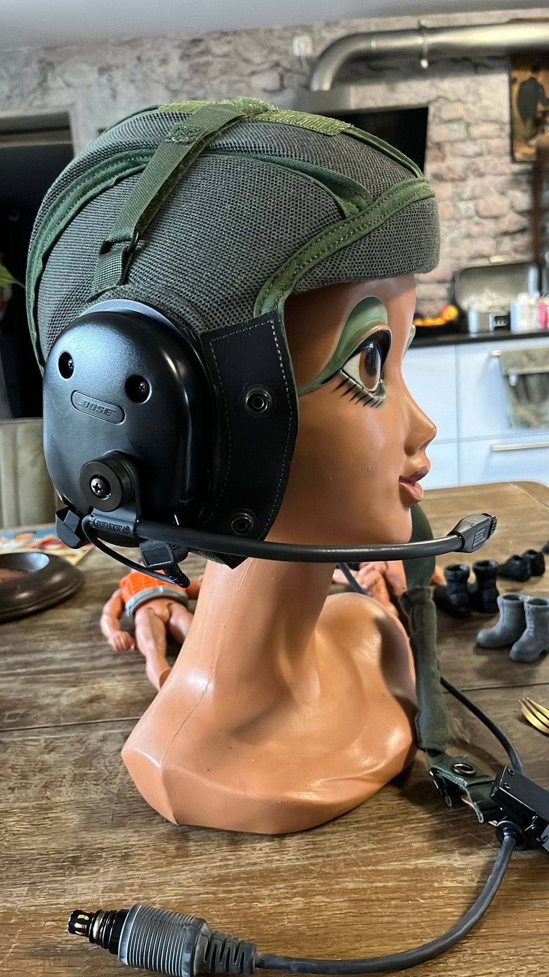 Combat Vehicle binnenhelm met Bose koptelefoon en microfoon, Ophalen of Verzenden, Landmacht, Amerika, Helm of Baret