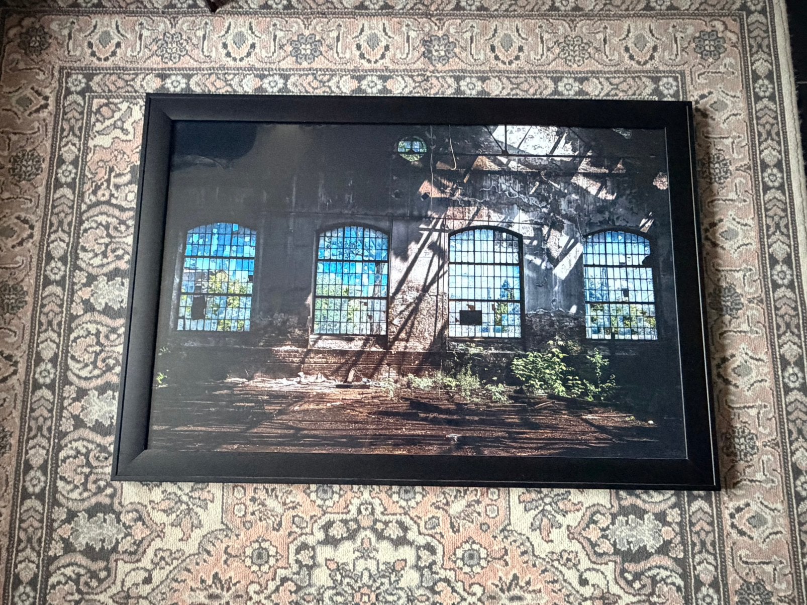 Grote wanddecoratie / fotolijst industrieel – 100 x 70 cm, Antiek en Kunst, Kunst | Schilderijen | Abstract, Ophalen