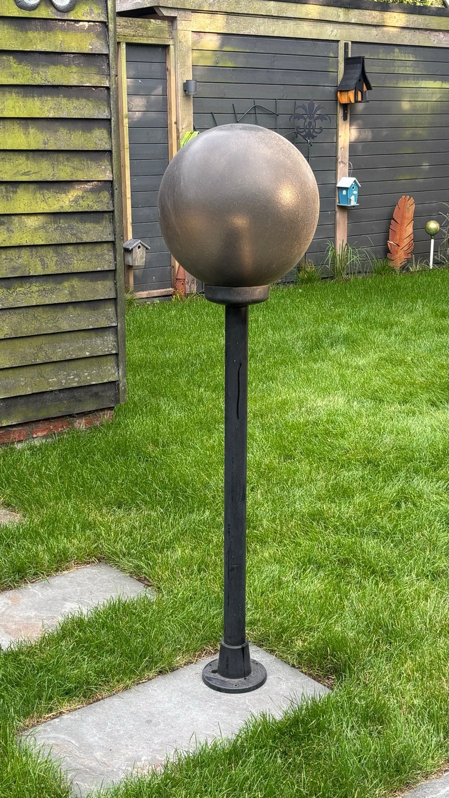 Tuinlamp bolvormig - Staande lamp voor buiten, Ophalen, Kunststof, Gebruikt, Minder dan 50 watt