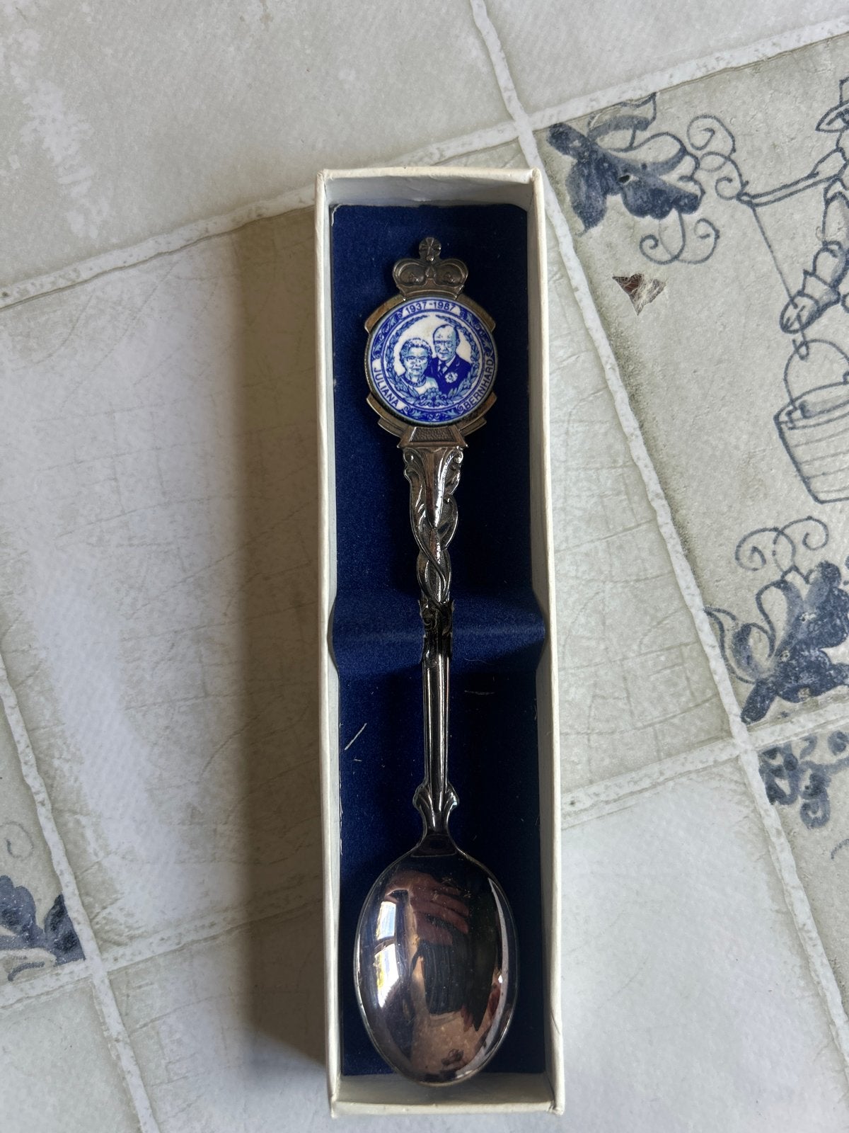 Jubileumlepel Juliana & Bernhard 1937-1987, Ophalen of Verzenden