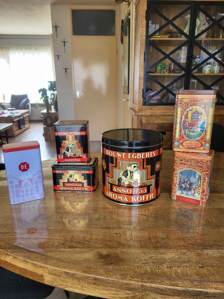 Douwe Egberts voorraadblikken, Ophalen of Verzenden, Zo goed als nieuw, Koffie, Douwe Egberts