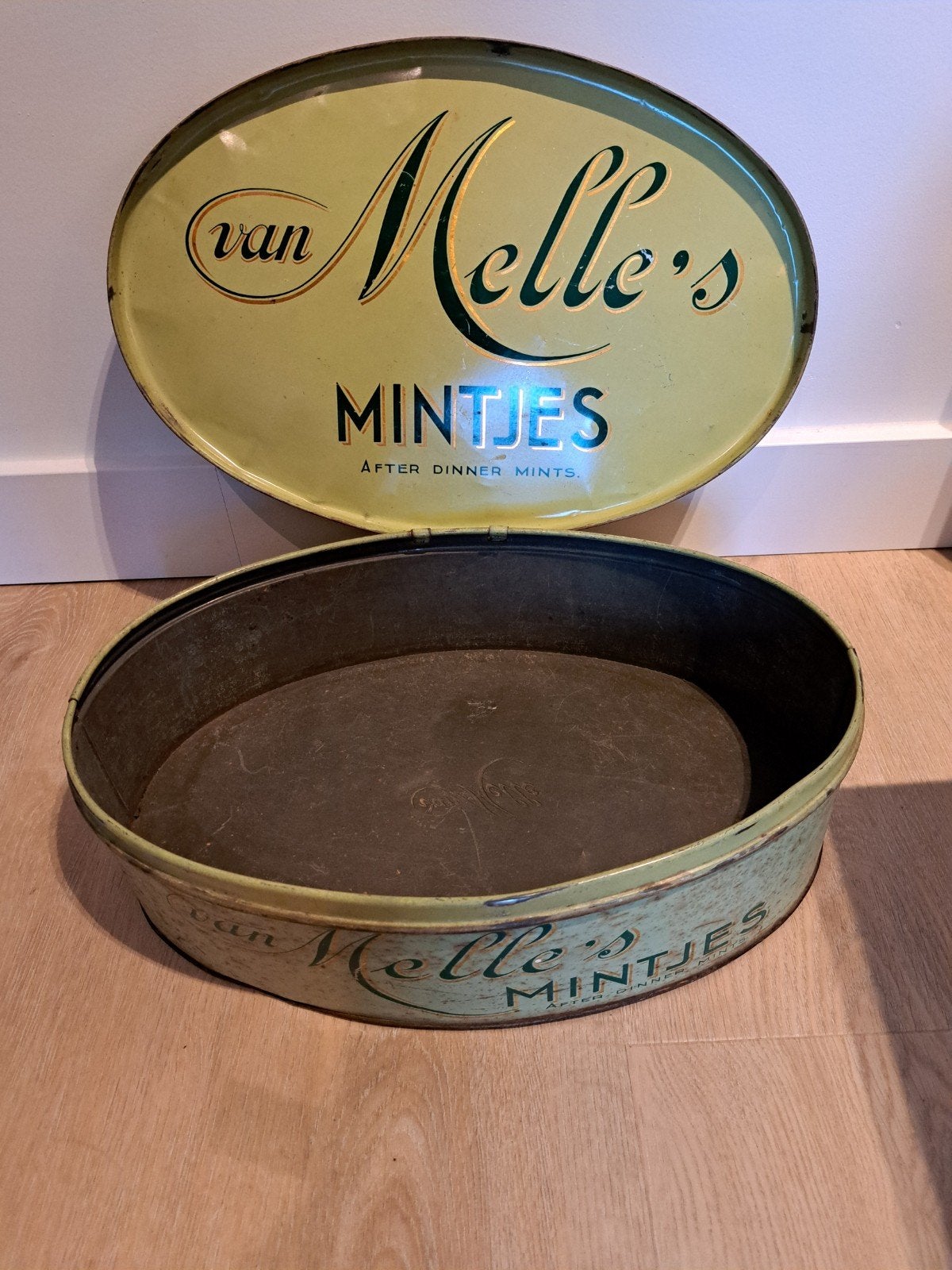 Oud blik van Melle's Mintjes - Vintage verzamelobject, Ophalen of Verzenden, Gebruikt, Overige, Overige merken