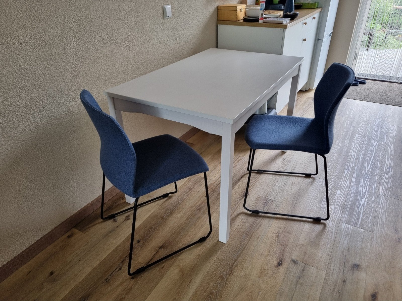 eettafel, zgan 118x74, Ophalen, Zo goed als nieuw, Rechthoekig, 50 tot 100 cm
