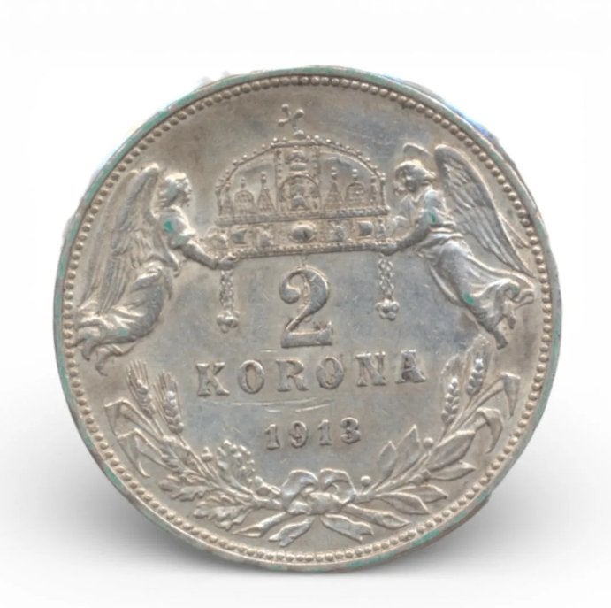 Oostenrijk-Hongarije (H) 2 Korona 1913 K.B., Ophalen of Verzenden, Hongarije, Losse munt, Zilver