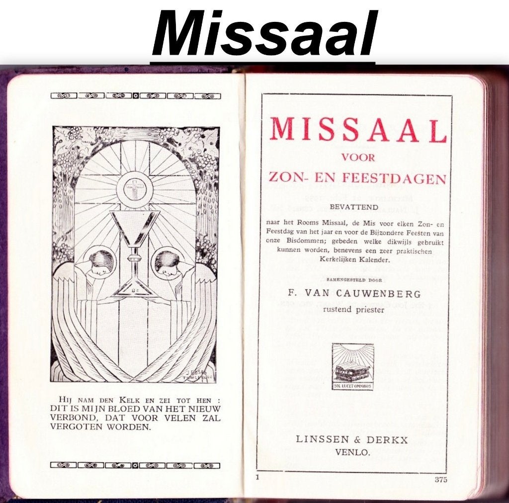 Bo45 Veel gebruikt Missaal uit 1939  met gebruikerssporen, Ophalen of Verzenden, Gebruikt, Boek, Christendom | Katholiek