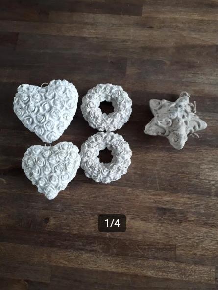 Sierhartjes, kransjes en ster, Huis en Inrichting, Woonaccessoires | Kransen, Ophalen of Verzenden, Zo goed als nieuw