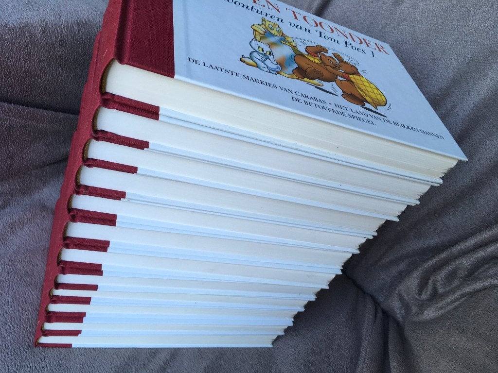 Avonturen van Tom Poes (de rode serie), Boeken, Stripboeken, Marten Toonder, Complete serie of reeks, Ophalen of Verzenden, Zo goed als nieuw