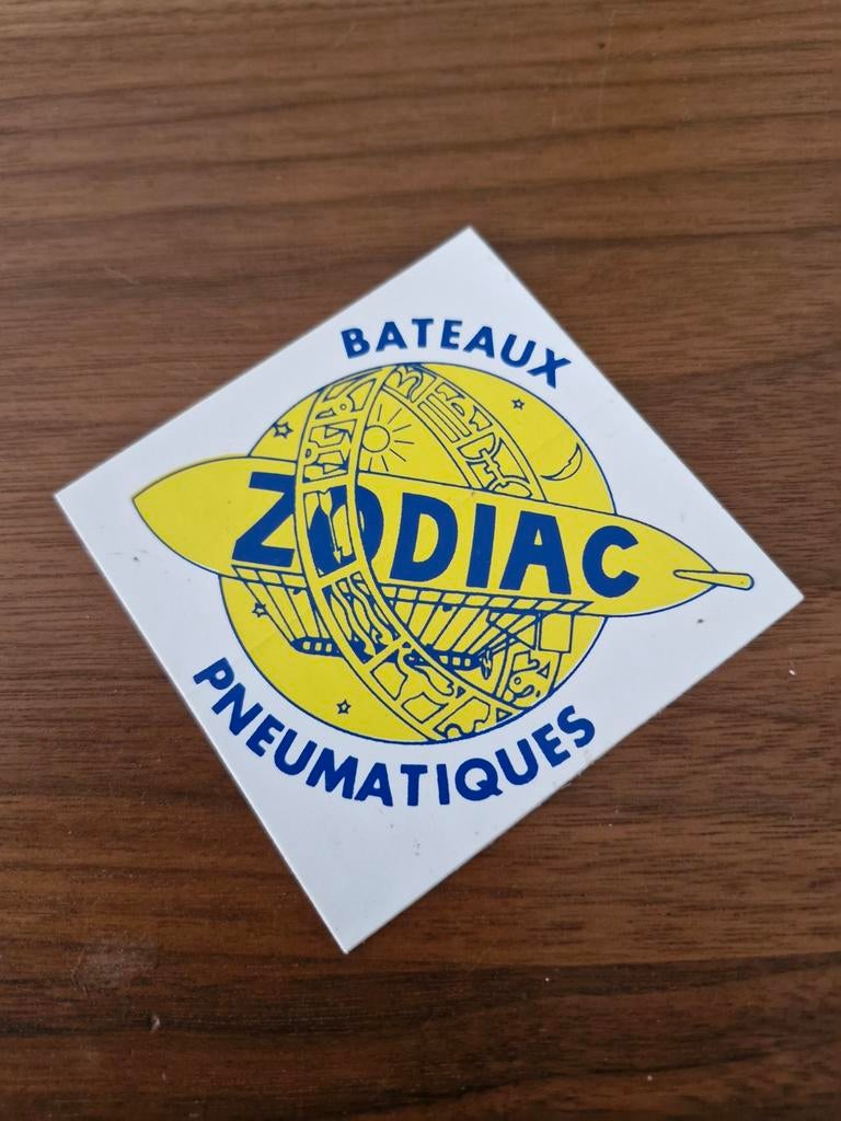 7720 Vintage Zodiac Boten Pneumatiques Sticker, Watersport en Boten, Ophalen of Verzenden, Gebruikt