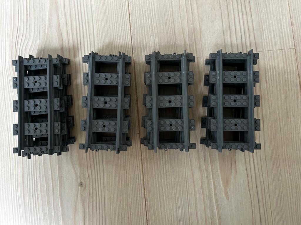LEGO City 20 rechte treinrails, Kinderen en Baby's, Speelgoed | Duplo en Lego, City, Lego, Overige typen, Ophalen of Verzenden