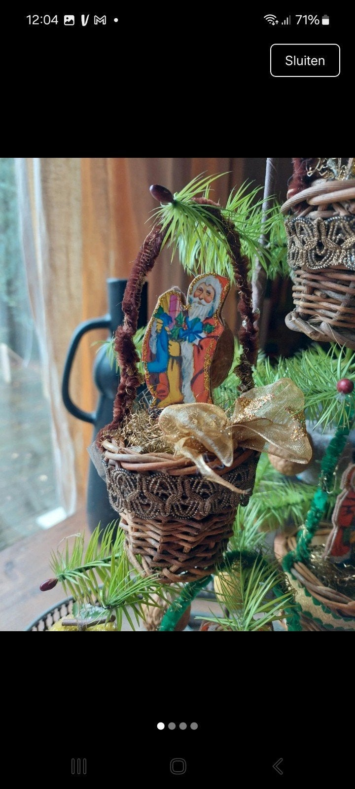 Handgemaakte kerstdecoratie / feathertree, Ophalen of Verzenden