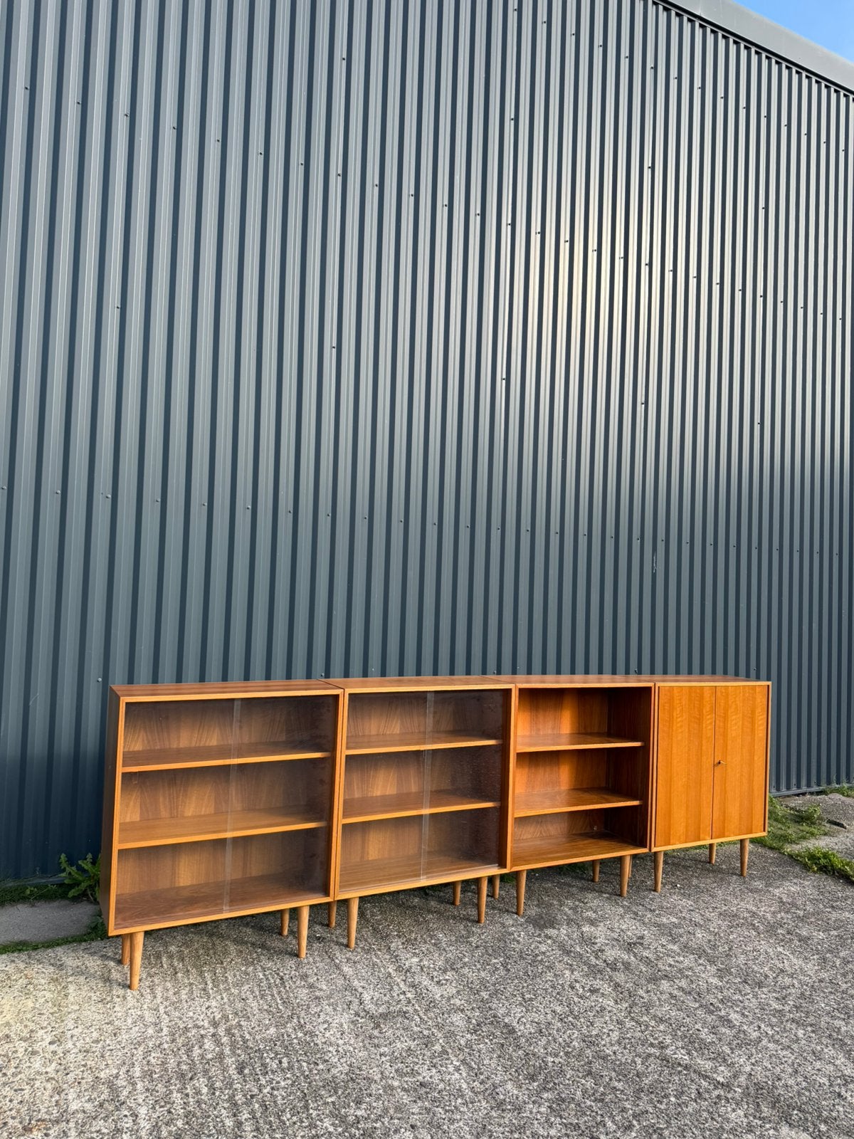 Vitrinekast boekenkast kastje vintage wandkast, Ophalen, Gebruikt, X, 25 tot 50 cm