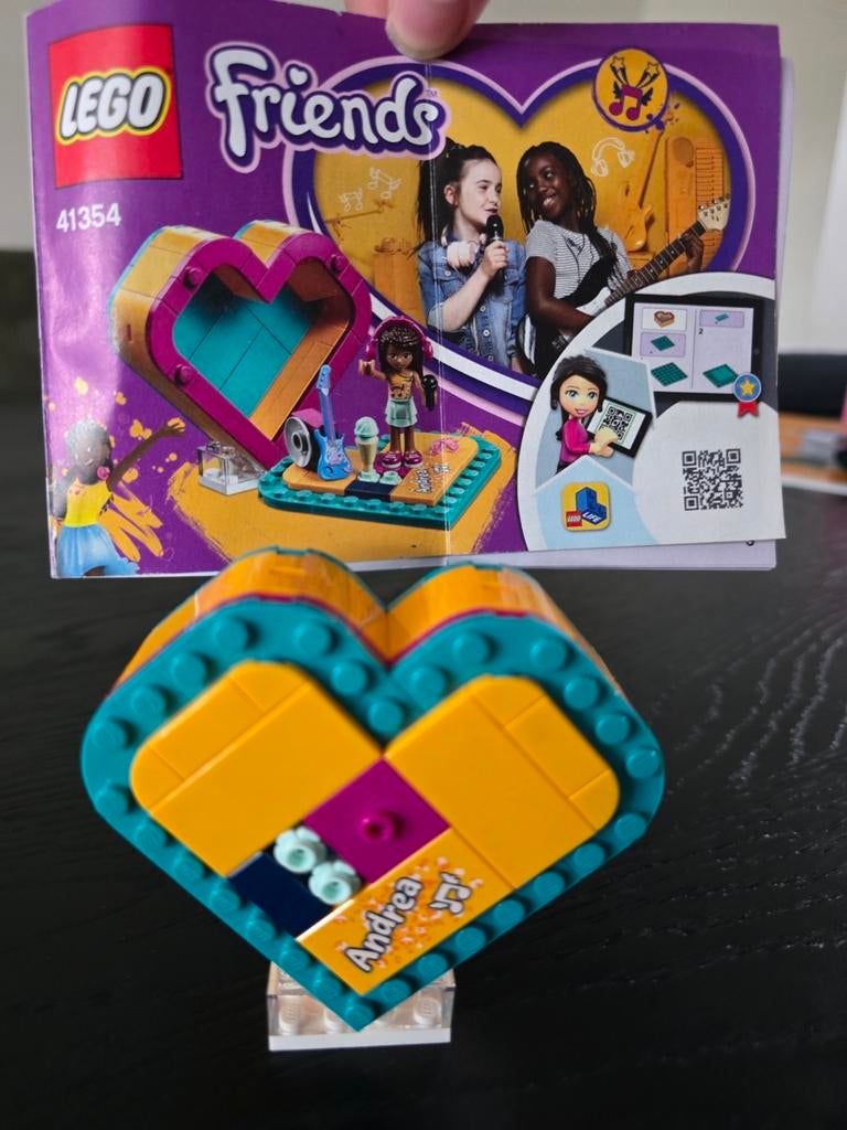 Lego Friends Hartjes Doosje Andrea (41354), Ophalen of Verzenden, Zo goed als nieuw, Complete set, Lego