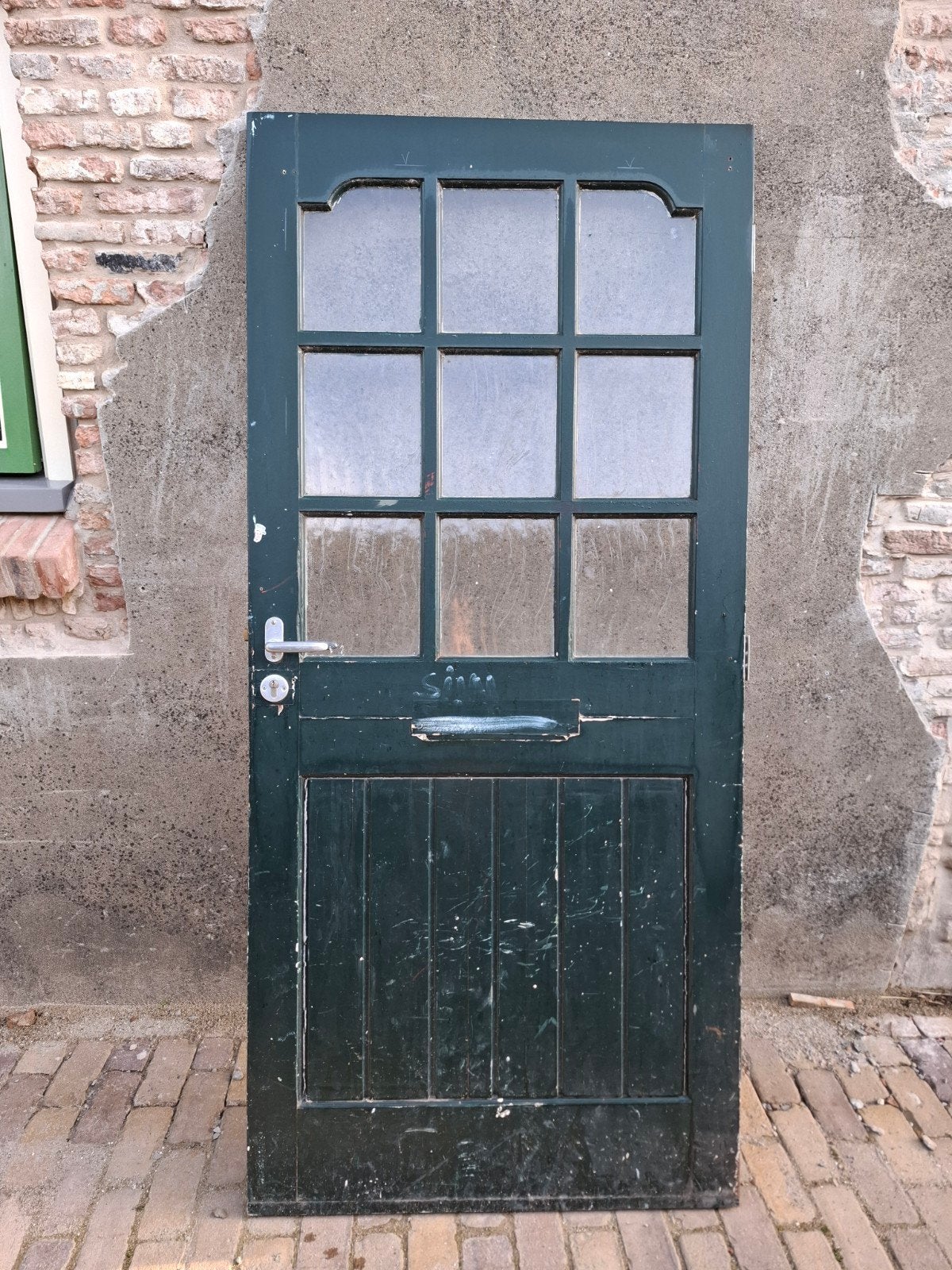 zware meranti buitendeur 2070x959x40, Ophalen, Gebruikt, Buitendeur, 200 tot 215 cm