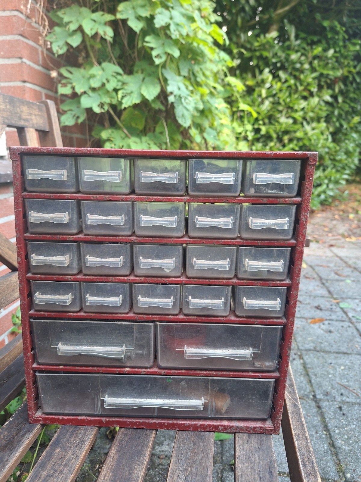 Oude metalen sorteerkast, Doe-het-zelf en Verbouw, Gereedschapskisten, Ophalen, Gebruikt
