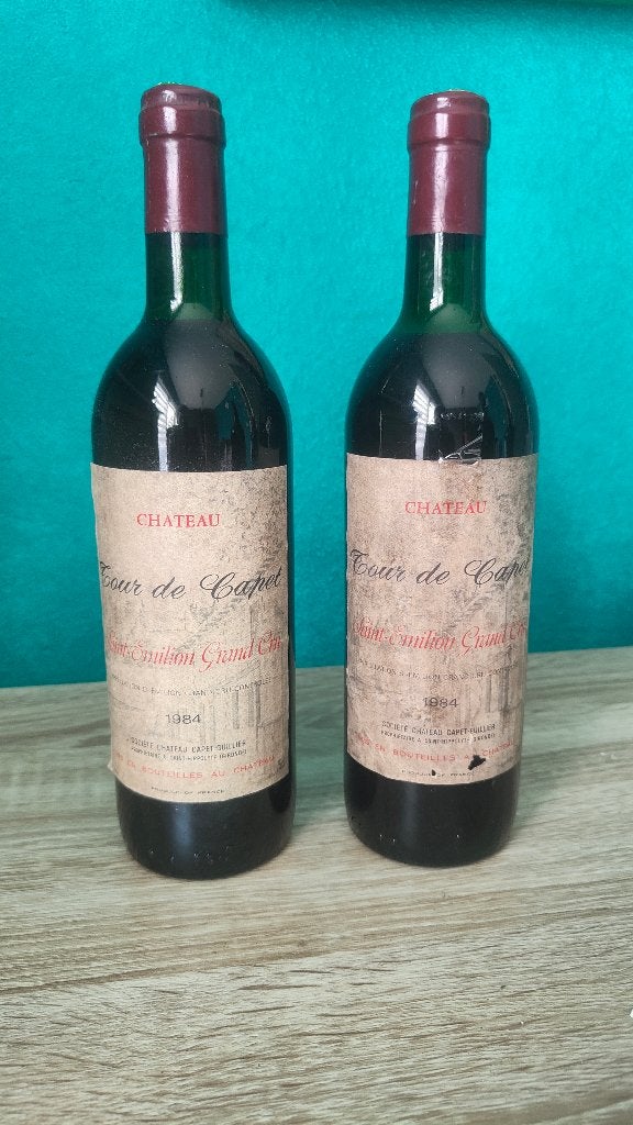 2 x Chateau Tour de Capet Saint emilion Grand Cru 1984, Frankrijk, Nieuw, Ophalen of Verzenden, Rode wijn