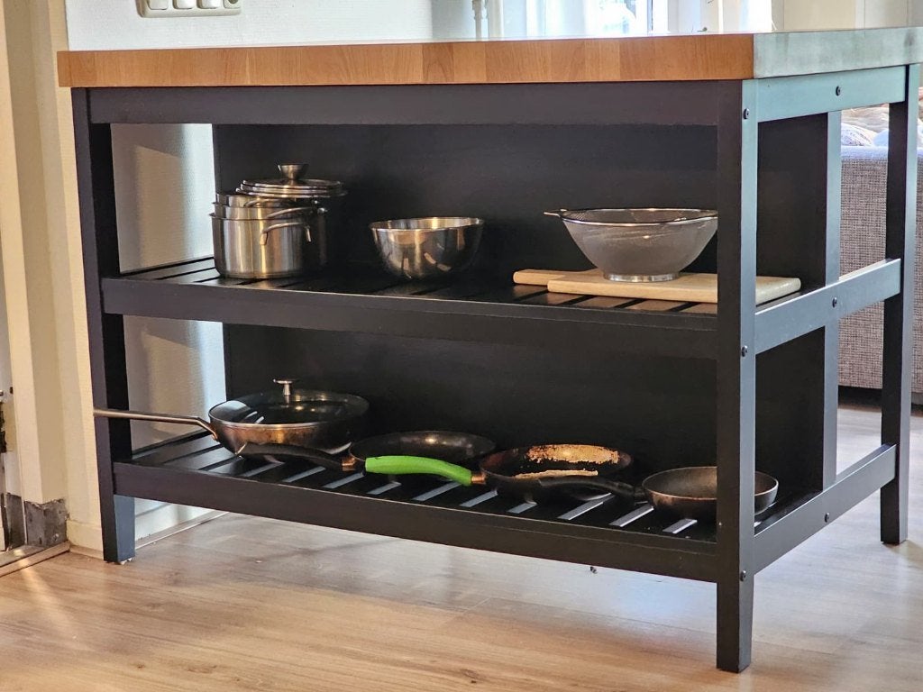 Vadholma Ikea keukenmeubel, Ophalen, 100 tot 150 cm, 75 cm of meer, Zwart