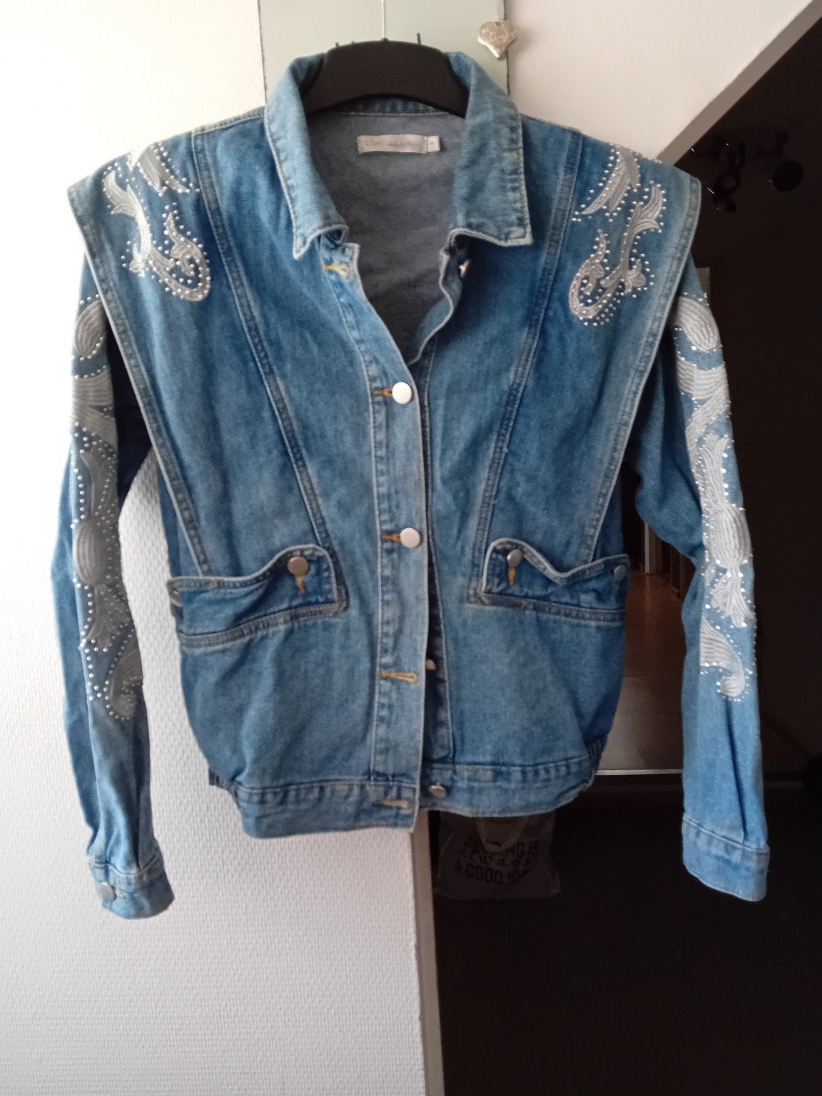 Appart spijkerjasje maat S, Ophalen, Zo goed als nieuw, Blauw