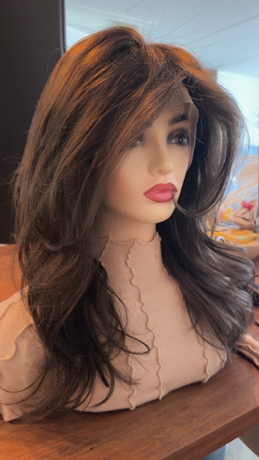 Full lace wig haarwerk pruik, Ophalen of Verzenden, Zo goed als nieuw, Pruik of Haarverlenging