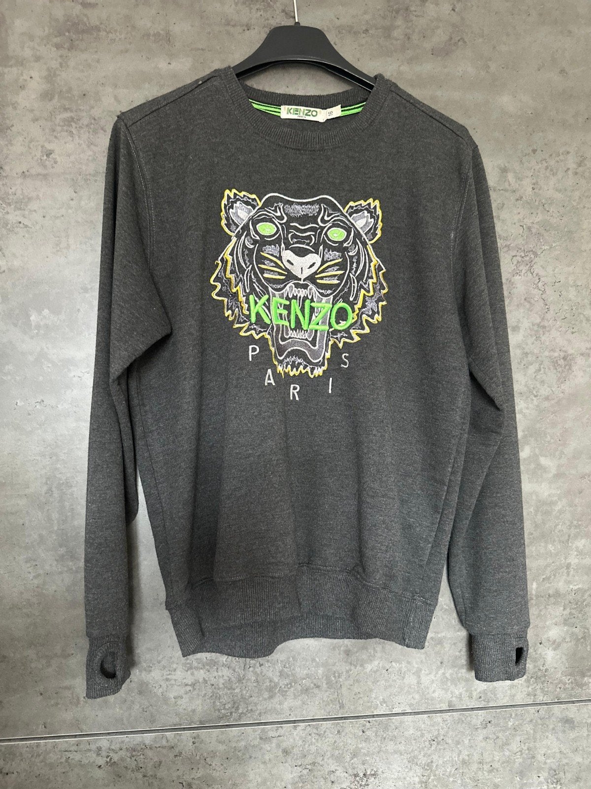 Kenzo Tiger Sweater - Maat 16 is xxs, Kenzo, Overige maten, Ophalen of Verzenden, Grijs