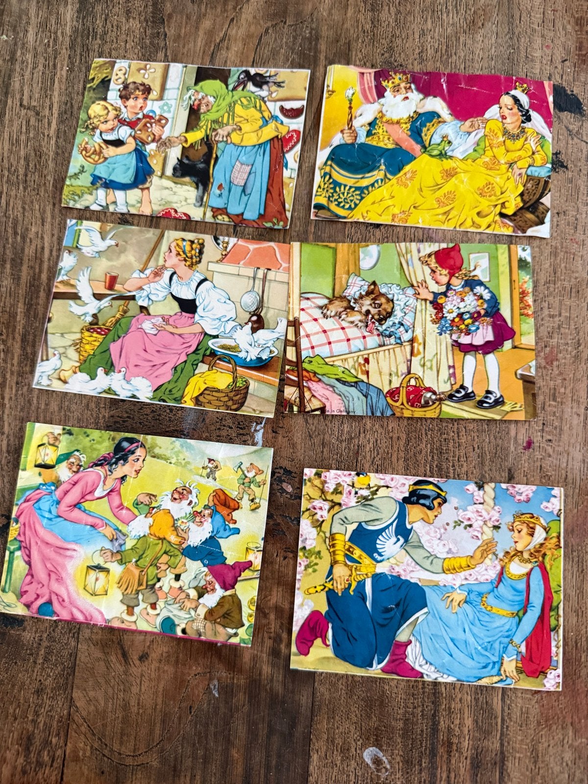 Retro Blokken Puzzel - Sprookjes Thema, Ophalen of Verzenden, Minder dan 10 stukjes, Gebruikt, 4 tot 6 jaar