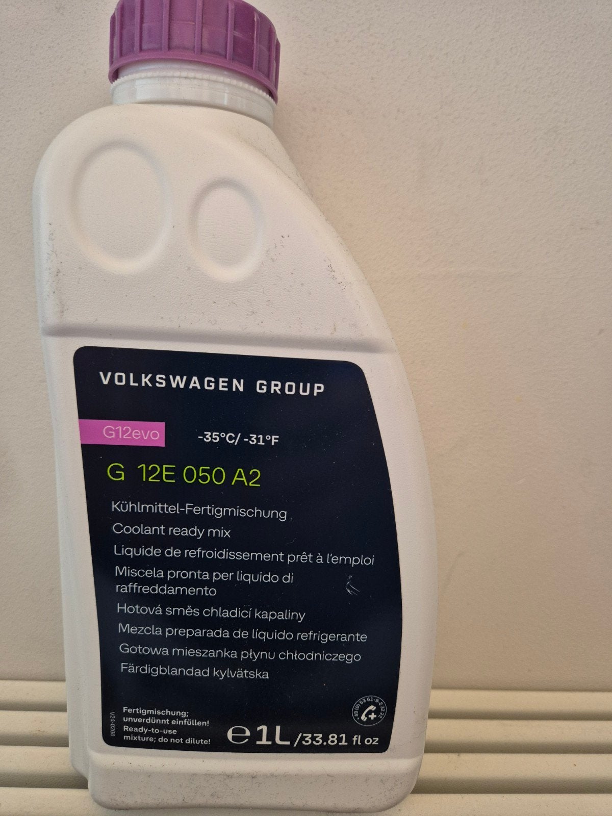 Volkswagen VW koelvloeistof G12evo, Ophalen