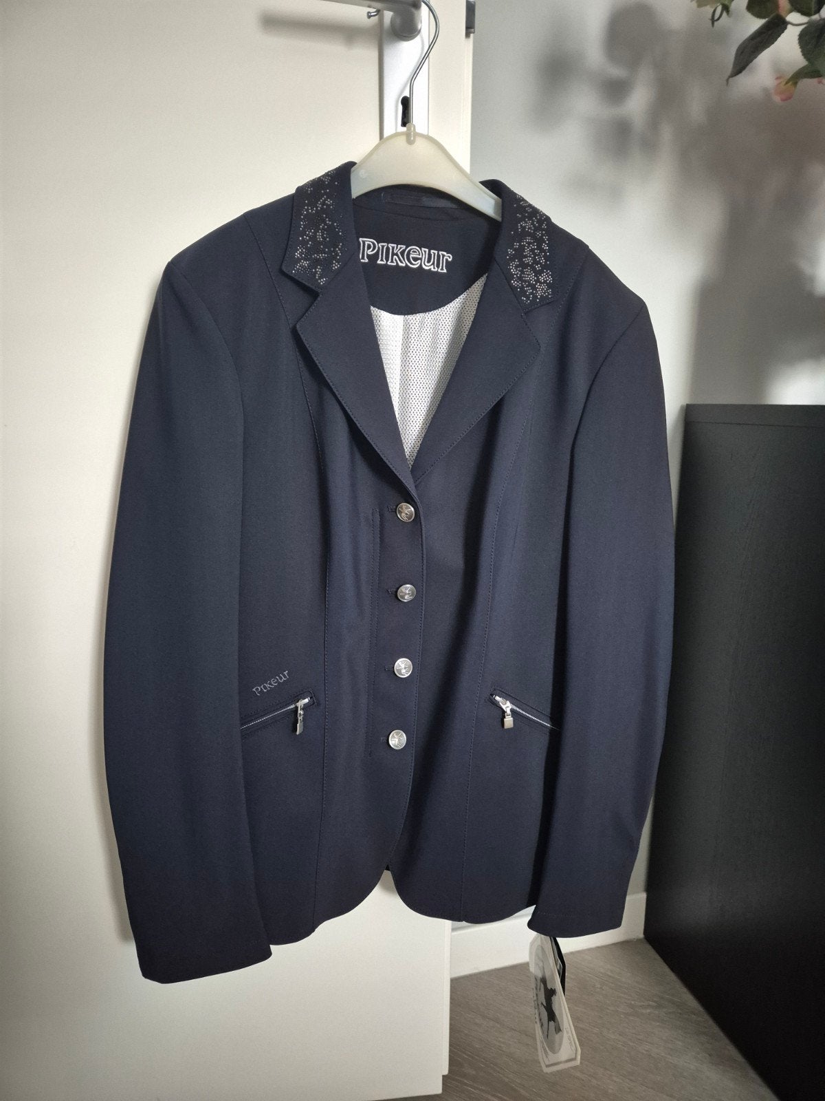 Pikeur wedstrijdjasje Saphira maat 38, Blauw, Ritssluiting, Nieuw, Ophalen of Verzenden