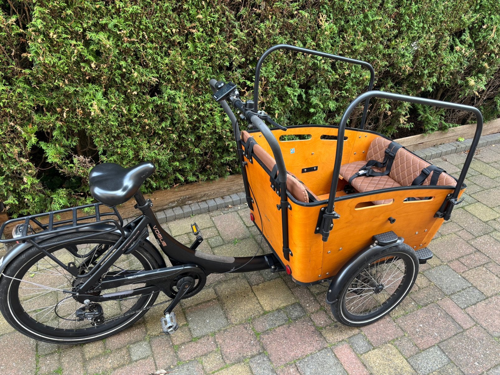 Elektrische bakfiets vogue superior 3, Fietsen en Brommers, Ophalen, 4 kinderen of meer, Gebruikt, Elektrisch