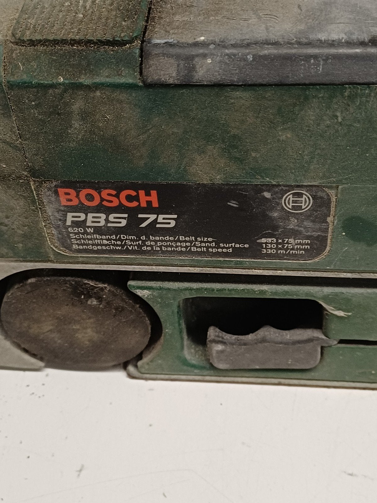 Bosch PBS 75 bandschuurmachine - 620W, goede staat, Doe-het-zelf en Verbouw, Gereedschap | Schuurmachines, Ophalen of Verzenden