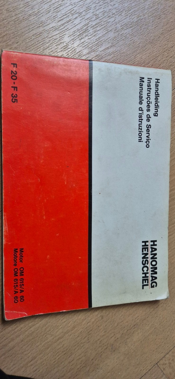 handleiding Hanomag Henschel F20 F35 OM 615, Ophalen of Verzenden