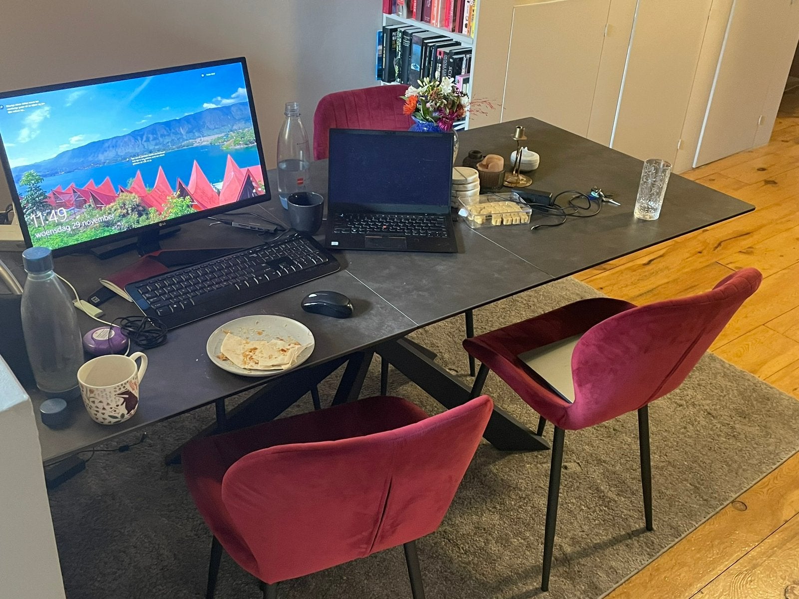 Wo-zo afhalen! Tafel keramiek/glas uitschuifbaar 90x160/200, Ophalen