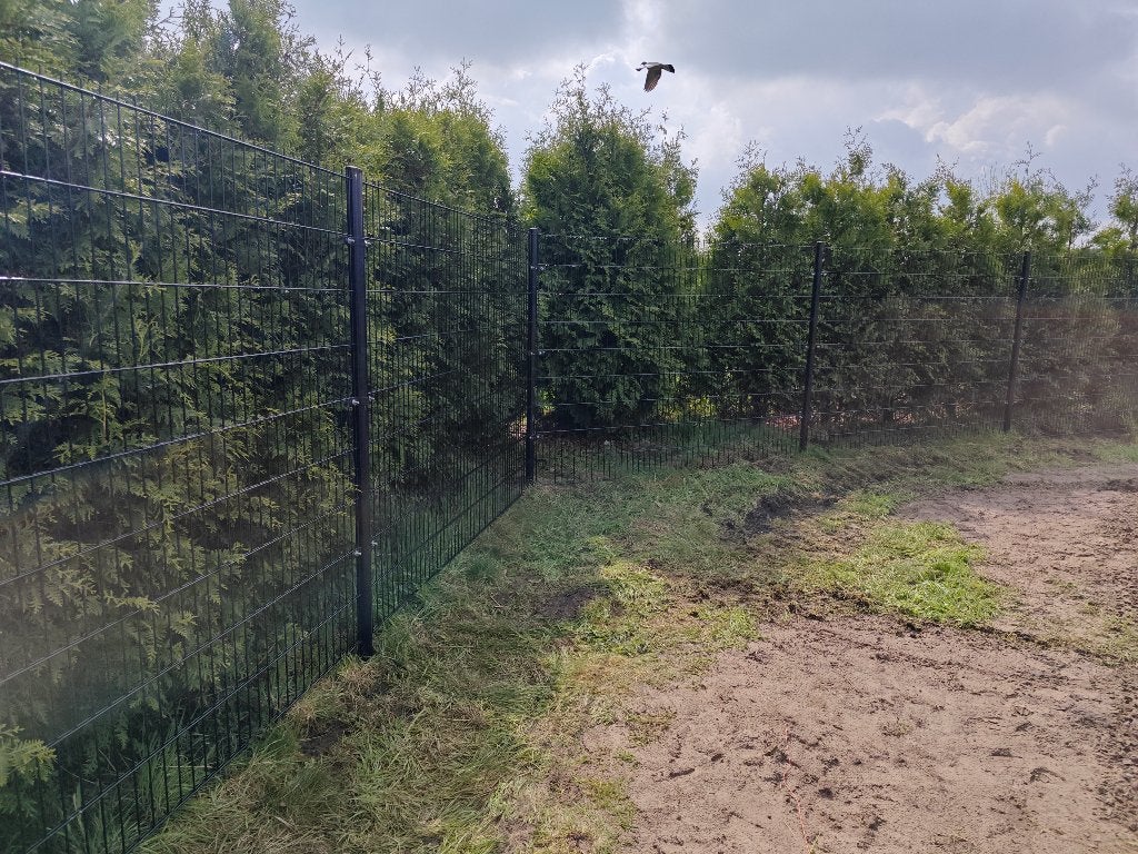 Dubbelstaafs Staal Hekwerk, Ophalen, Met poort, Nieuw, Dubbelstaafmat hekwerk