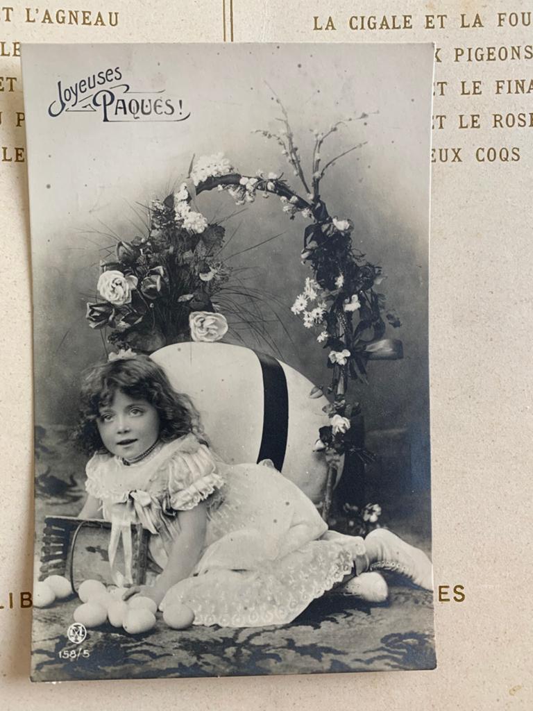 1909 Joyeuses Pâques - meisje met paaseieren (II), Ophalen of Verzenden, Voor 1920, Gelopen, Feest(dag)