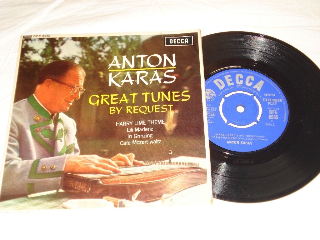 Anton Karas  Ep  Harry Lime Theme  Lili Marlene    Orgineel, EP, Ophalen of Verzenden, Zo goed als nieuw, Pop