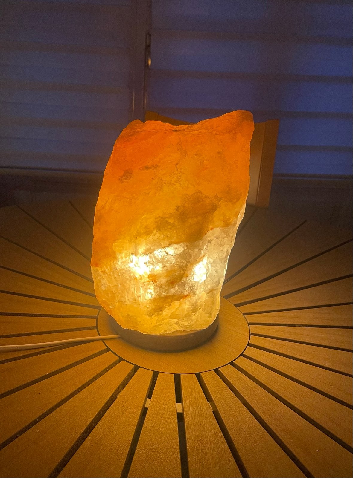Groot Himalaya zoutlamp, Overige merken, Overige fittingen, Zo goed als nieuw, Oranje