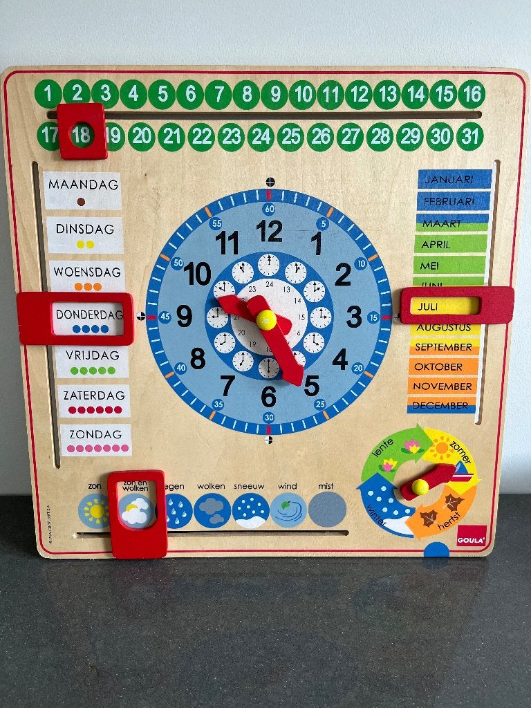 Houten planbord voor peuter en kleuter, Ophalen of Verzenden, Zo goed als nieuw, Taal en Lezen