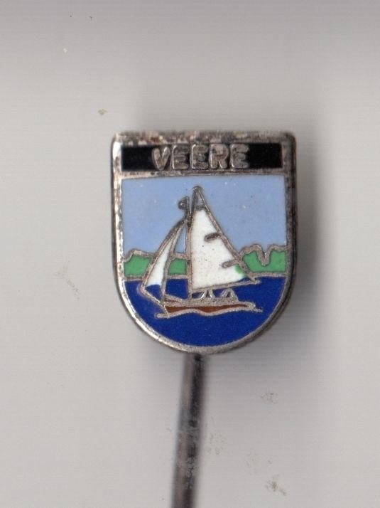 Veere Zeilboot scheepvaart speldje, Gebruikt, Niet vindbaar, Niet vindbaar, Speldje of Pin