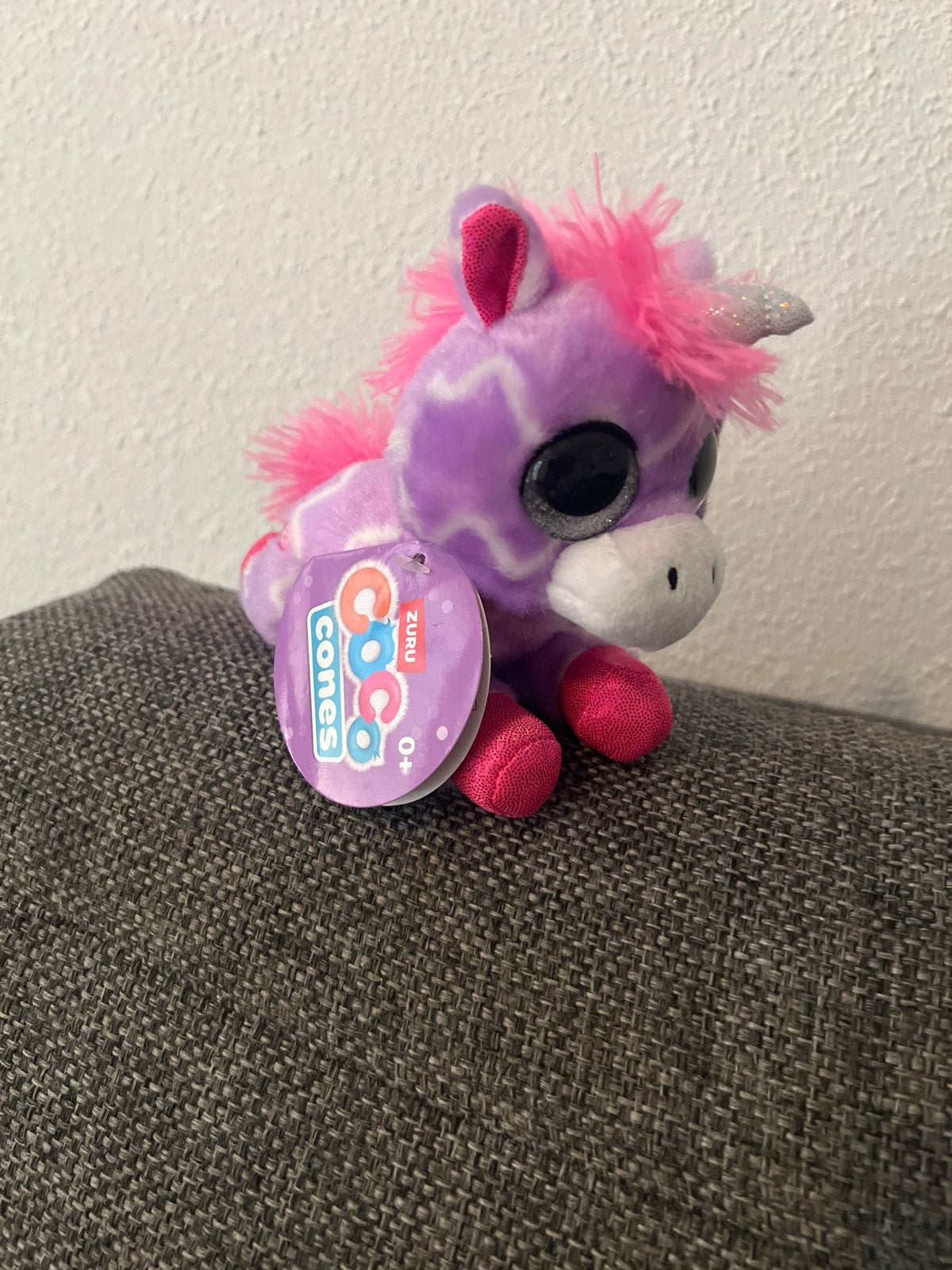 Zuru Coco Cones Eenhoorn Knuffel, Paars, Overige karakters, Ophalen of Verzenden, Klein (minder dan 20 cm)
