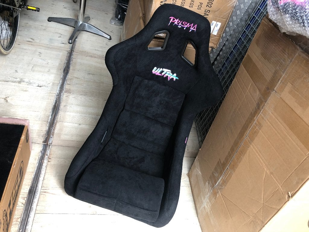 NRG Prisma Ultra Alcantara Zwart Kuipstoel Sportstoel