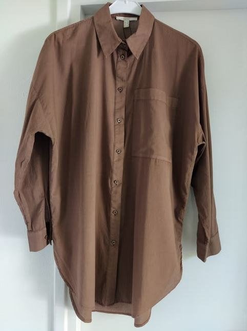NIEUW!! ESPRIT oversized blouse VAN 79,95 VOOR 17,99, Maat 38/40 (M), Bruin, Verzenden, Nieuw