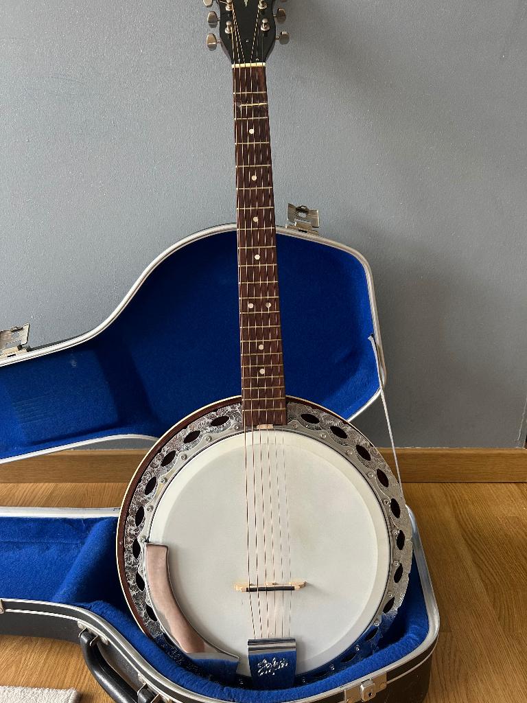 Banjo hofner jaren 70 40 jaar binen kofer behouden, Muziek en Instrumenten, Ophalen of Verzenden, Zo goed als nieuw, Gitaarbanjo